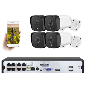 Paquete de monitoreo POE Cámara de monitoreo de red Cable de red POE NVR 3 millones HD H.265 BOX Camera, Bullet Camera DVR 6,5 4CH - Product Image 6