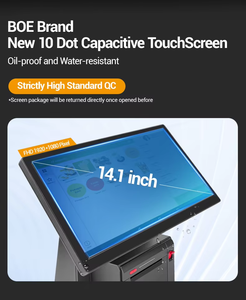 Nuevo diseño todo en uno equipo de caja registradora POS de encimera máquina de sistema POS Android con lector de tarjetas WIFI BT NFC
