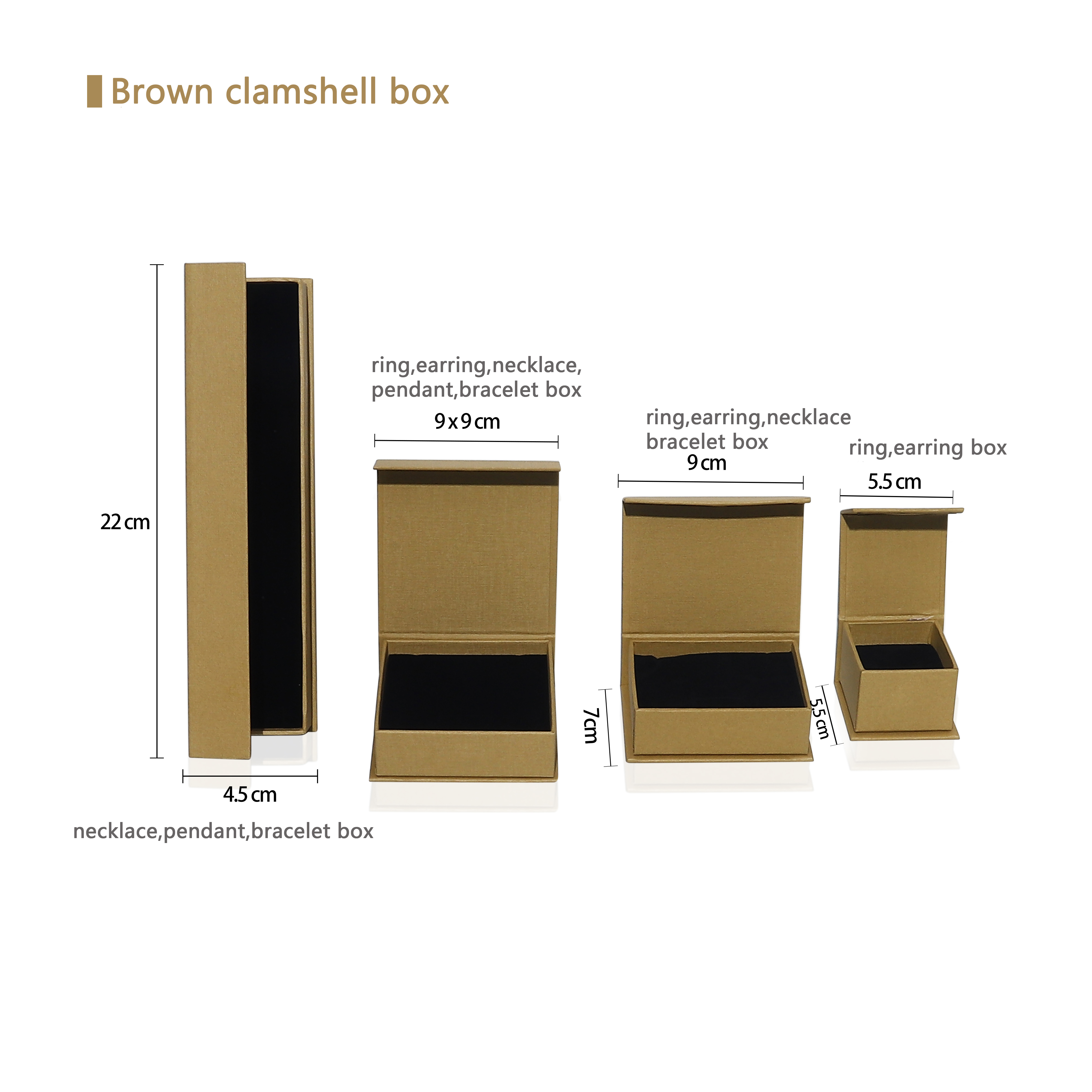 Brown jewelry box set