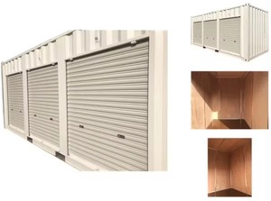 Contenedor de envío de diseño modular con pared divisoria Unidades de autoalmacenamiento de 10 pies y 20 pies a la venta