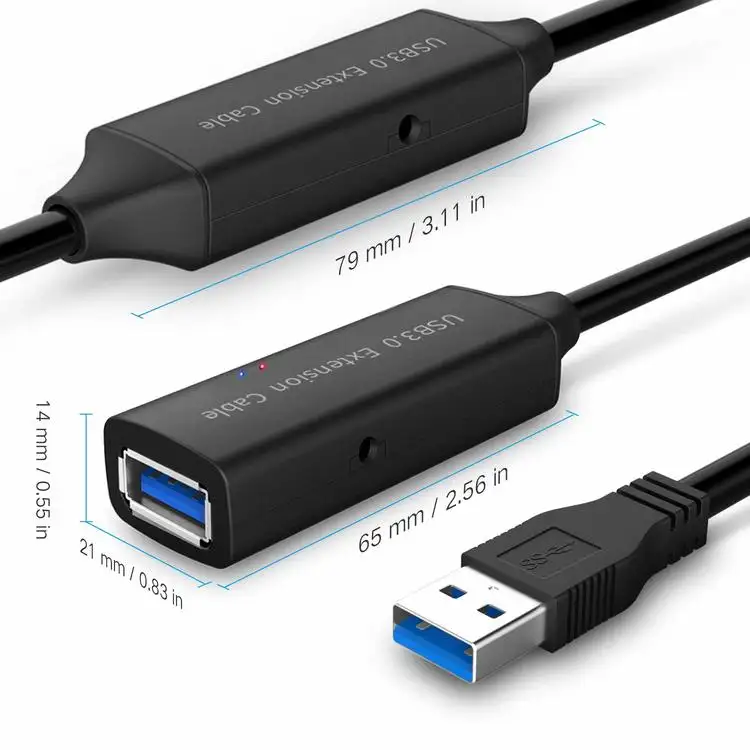 RSHTECH Fabrik USB 2.0 3.0 Erweiterungskabel USB 2.0 3.0 Samenschnur zu Samenschnur mit Verstärkerchips USB-Datenkabel für Computer