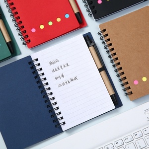 A6 klebriges Notizbuch Spiral-Notizbuch mit Stift-Notizbuch mit niedlichen Haft notizen - Product Image 4