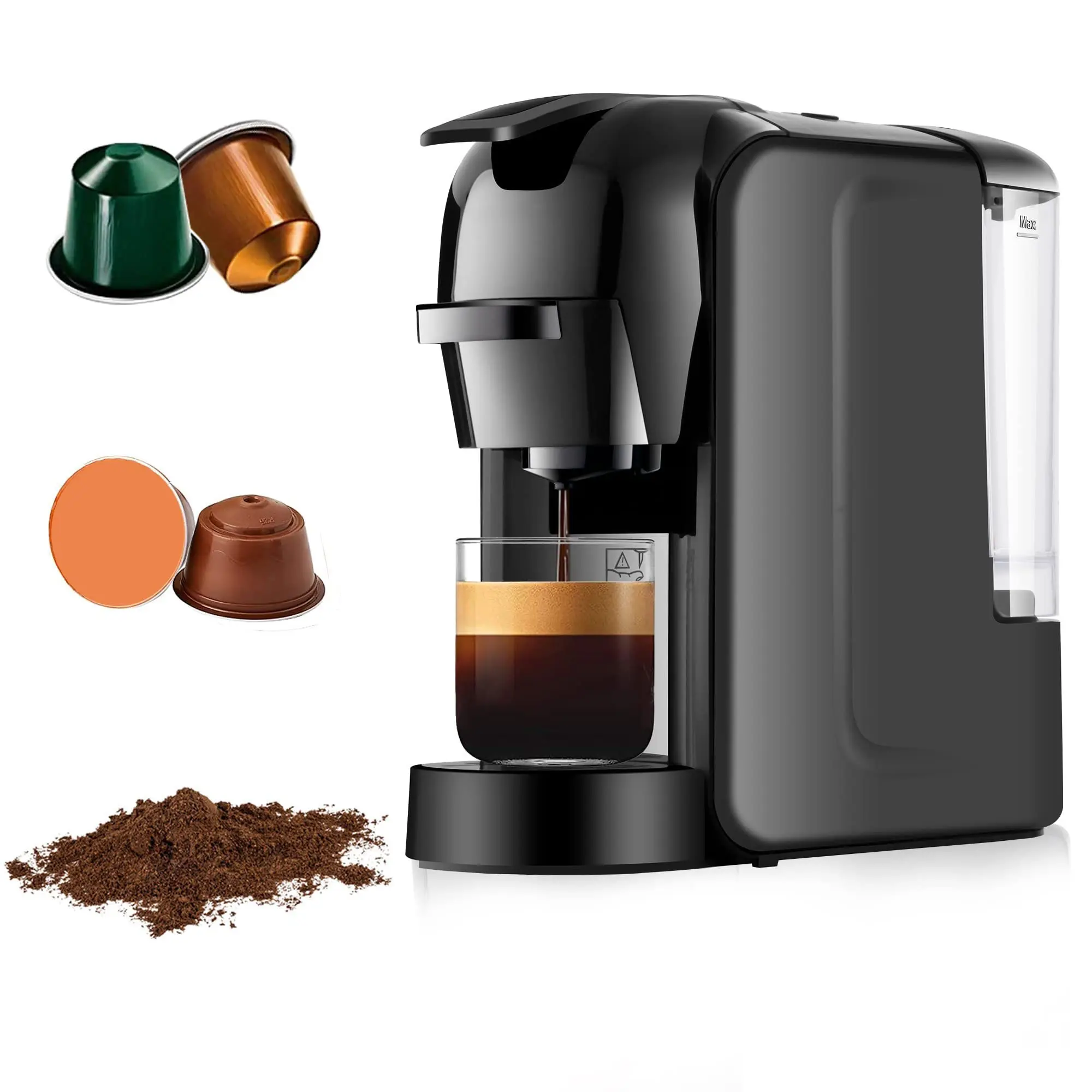 Machine à expresso multi-capsules 3 en 1, Compatible avec Nespresso Original, Dolce Gusto et moulu, pour la maison, avec cuillère, nouveauté