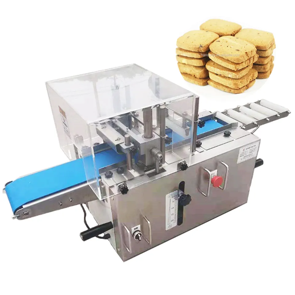 Personalizzato automatico più forme di Sandwich Wafer moglie taglio pressa piccoli biscotti affettatrice taglierina taglio biscotto macchina per biscotti