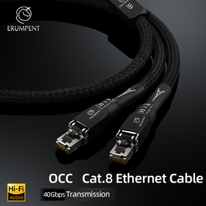 ERUMPENT oc CAT 8 Hifi cavo Ethernet per <span class=keywords><strong>Computer</strong></span> TV Notebook stampante 40 Gbps cavo <span class=keywords><strong>Internet</strong></span> CAT 8 cavo di rete