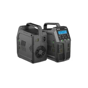 SKYRC T100 T400Q交流脂肪电池平衡充电器双5A 2X50W，适用于2-4S镍氢/镍镉/脂肪/寿命/利隆/LiHV遥控汽车充电器