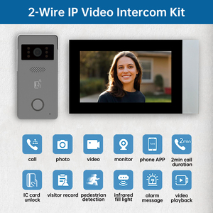 Trudian 1080P Hd Wifi Ip65 resistente al agua conectar TUYA APP sistemas de intercomunicación de pantalla táctil personalizados para el kit de sistema de seguridad del hogar - Product Image 2