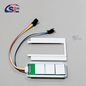 DC12V 5A Tres botones Control de atenuación continuo 2 tiras de luz con función de desempañado Interruptor de sensor táctil de espejo para Baño