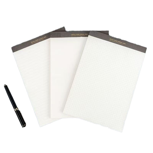 Bloc de notas personalizado con monograma para hacer, Bloc de notas con nombre personalizado, Bloc de notas elegante forrado grande - Product Image 1
