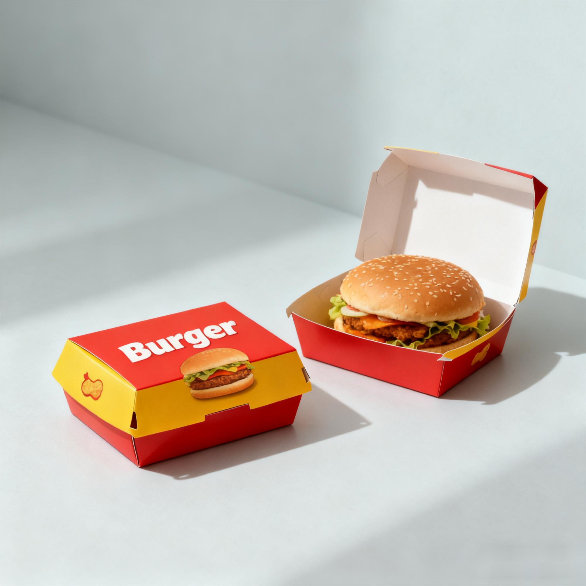 Caja de hamburguesa personalizada