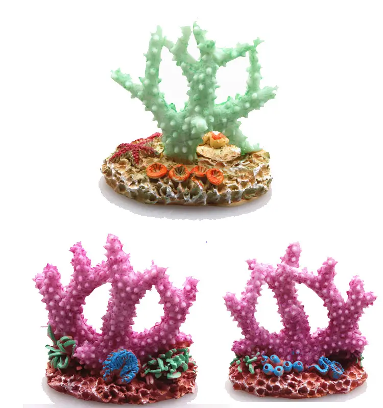 Fabbrica all'ingrosso acquario corallo paesaggio creativo di simulazione di piante sott'acqua mondo Mini corallo in resina