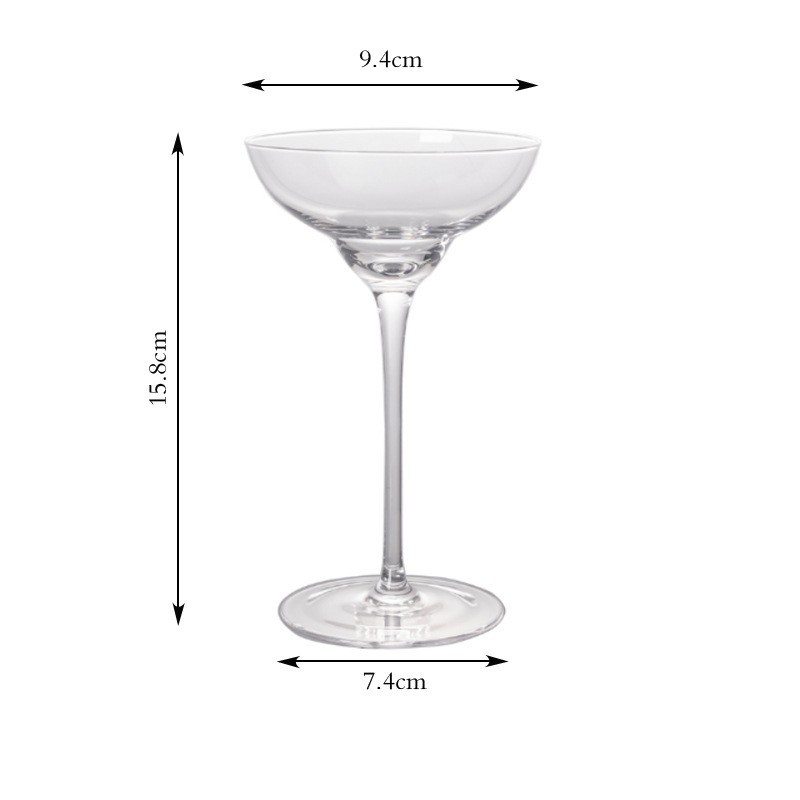 verre à Martini transparent à fond rond 135ML