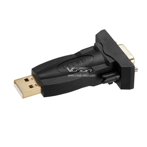 FTDIチップセットを備えたブラックUSB-DB9RS232シリアルコンソール変換アダプター