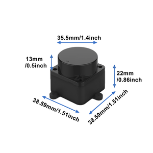 Портативный лазерный сканер 10000h LD06 Pro Lidar 360 градусов DTOF, диапазон 12 м с кронштейном Raspberry Pi для ROS robot Sensor