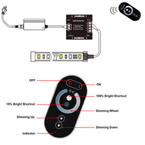 RF Color Box Monochrom Touch Controller Dc12-24V 18A LED RGB Strip Controller zum Einstellen der Helligkeit - Product Image 4