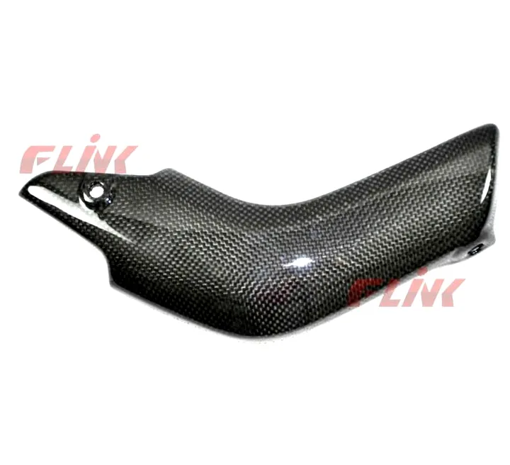 Black & Silver Carbon fiber motorcycle Exhaust Shield for CBR 600RR