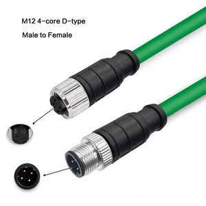 Fábrica al por mayor M12 Cable Ethernet Red Lan 4pin D Código Servo Comunicación Cámara industrial Cables de red - Product Image 3