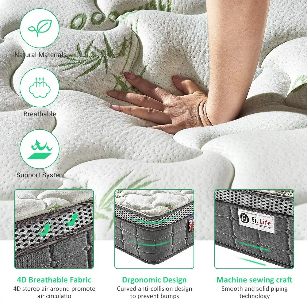 Economico singolo hotel bed materassi prezzo di fabbrica materasso a molle per la vendita di bambù materasso