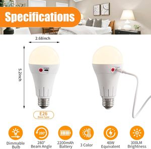 Аварийная лампа Type C, 7 Вт, 3 цвета - Product Image 2