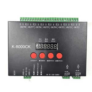 8 porte di uscita LED Controller K-8000C K-8000CK SD auto-programmazione cambio modalità LED Controller