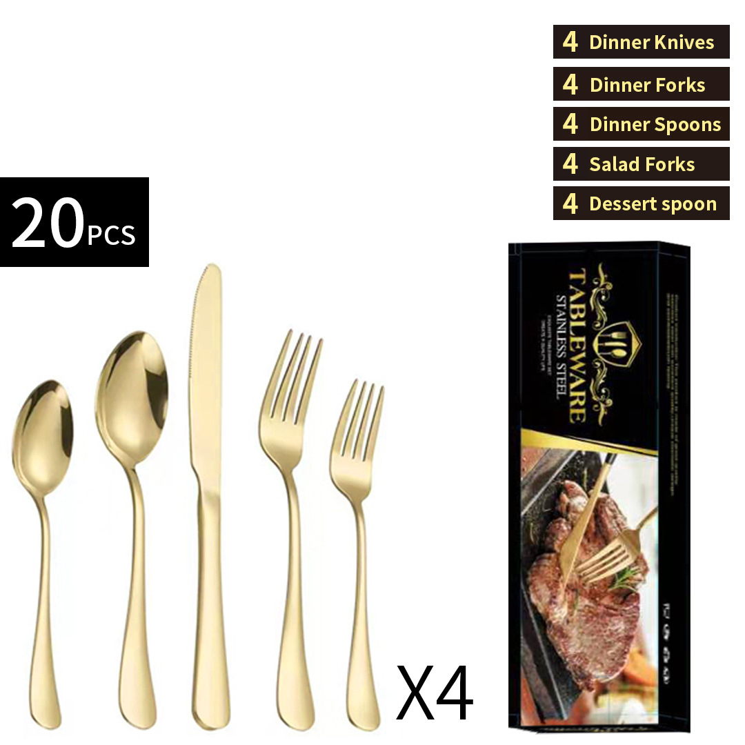 Ensemble de 4 pièces dorées