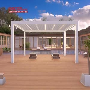 Avrupa'da Pergola yağmur geçirmez ve açık yakın fonksiyonu ile motorlu alüminyum panjur veranda bahçe güverte - Product Image 3