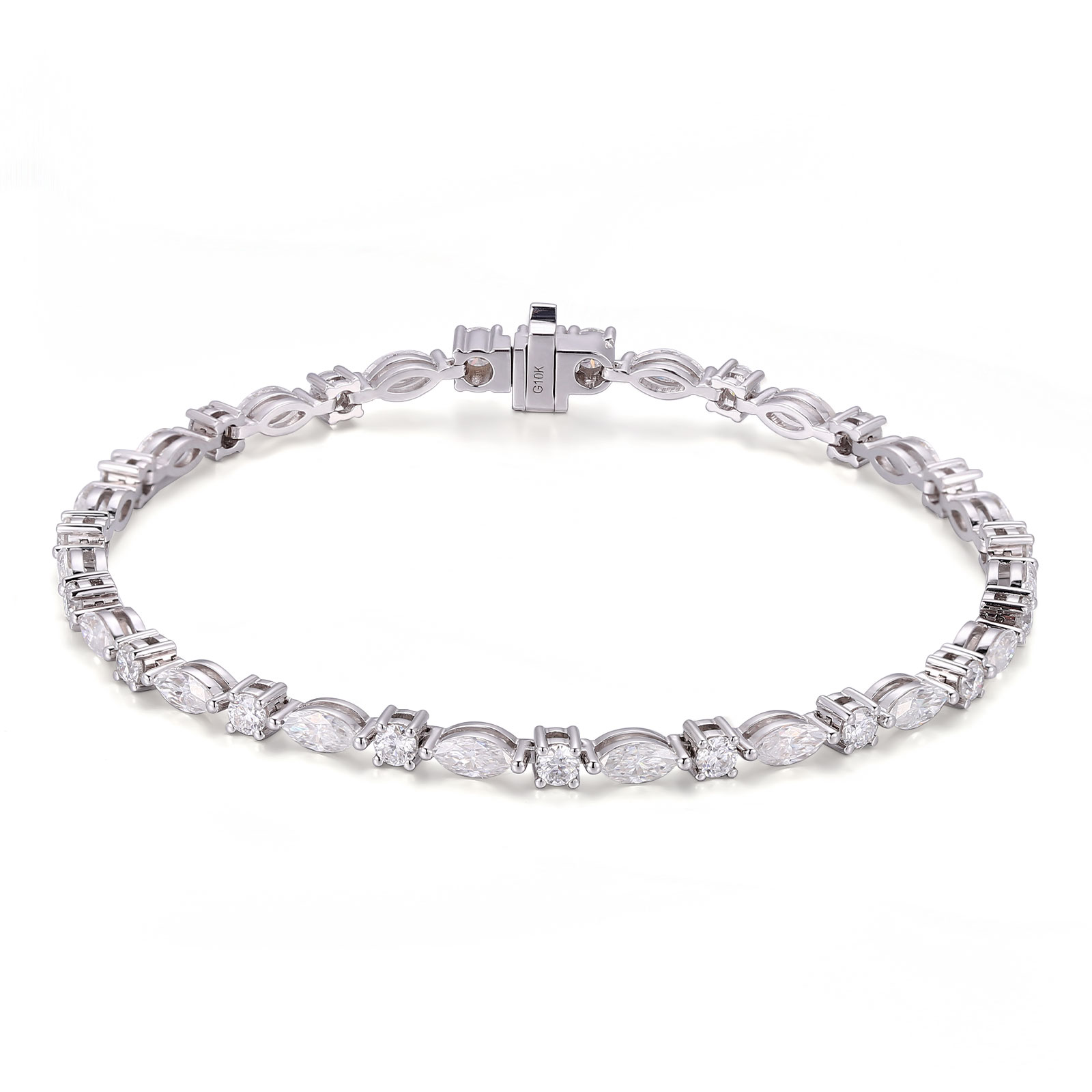 Chaîne en or 10 carats avec diamants de laboratoire