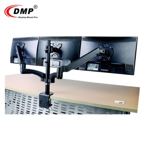 GS352-T Gas Spring Triple Monitor Arm Table <strong>Top</strong> LCD Monitor Stand VESA 100X100 Desktop <strong>Mount</strong> - Product Image 3