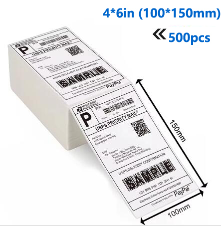 Bianco - 6 rotoli (4"x6"*500 pezzi/rotolo)