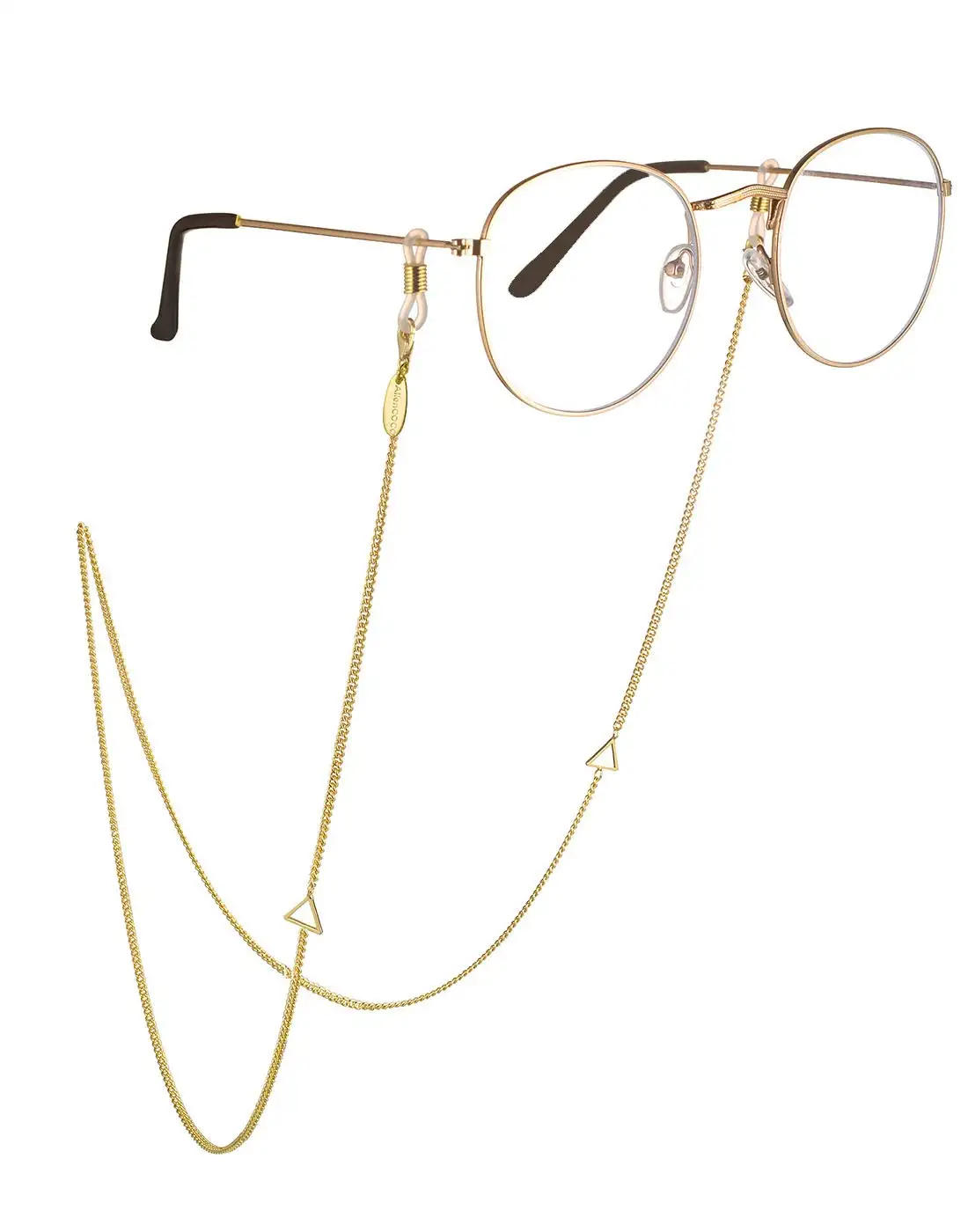 Personalizza occhiali da vista in metallo con catena occhiali da sole catene cavi per occhiali in oro con mais cavo