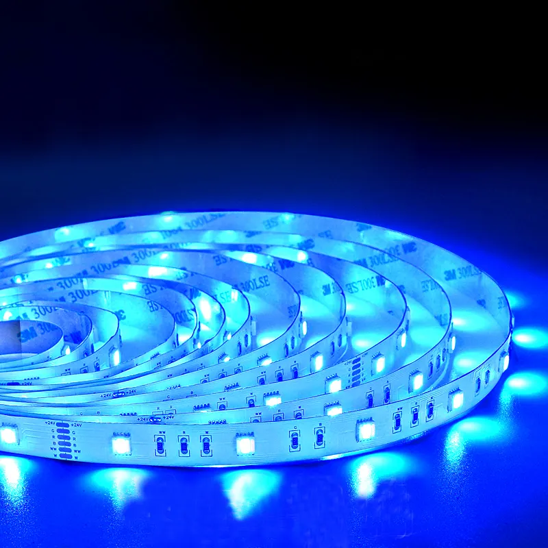 Lumière LED personnalisée pour maison intelligente 12v RGBWW SMD5050 30LEDs/M bande LED ip65 bandes lumineuses Led pour la décoration