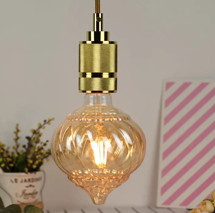 Estilo antiguo lámpara luz E27 bulbo claro o de vidrio ámbar casa decorativa LED Bombilla de filamento de Edison