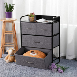 Dresser yatak odası 4 çekmeceli geniş şifonyer depolama Organizer ünitesi kumaş kutuları dolap