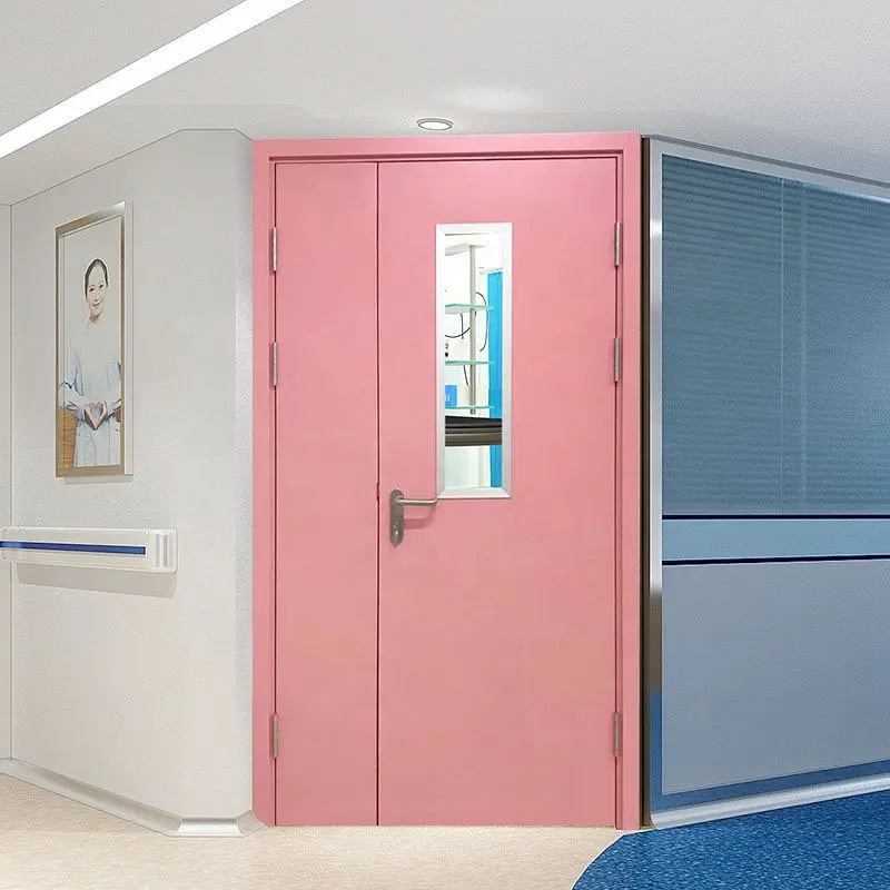 Porte coulissante automatique pratique de haute qualité en acier inoxydable pour salle blanche Porte de laboratoire pour hôpital