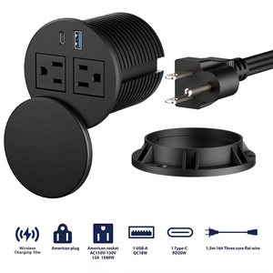 カスタムEu Usa 2 Ac電源ソケット家具デスクトップソケットテーブル隠しUsbグロメット電源ソケットアウトレット2 Usbポート付き - Product Image 2