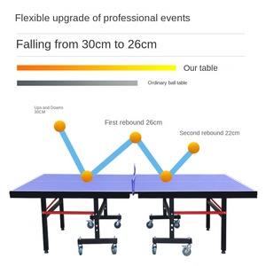 比赛折叠家用标准尺寸室内可移动高密度板乒乓球台 - Product Image 4