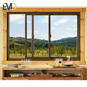 Ventana corredera contemporánea de vidrio templado con diseño personalizado gratuito Ventanas de aleación de aluminio con aislamiento acústico para hoteles