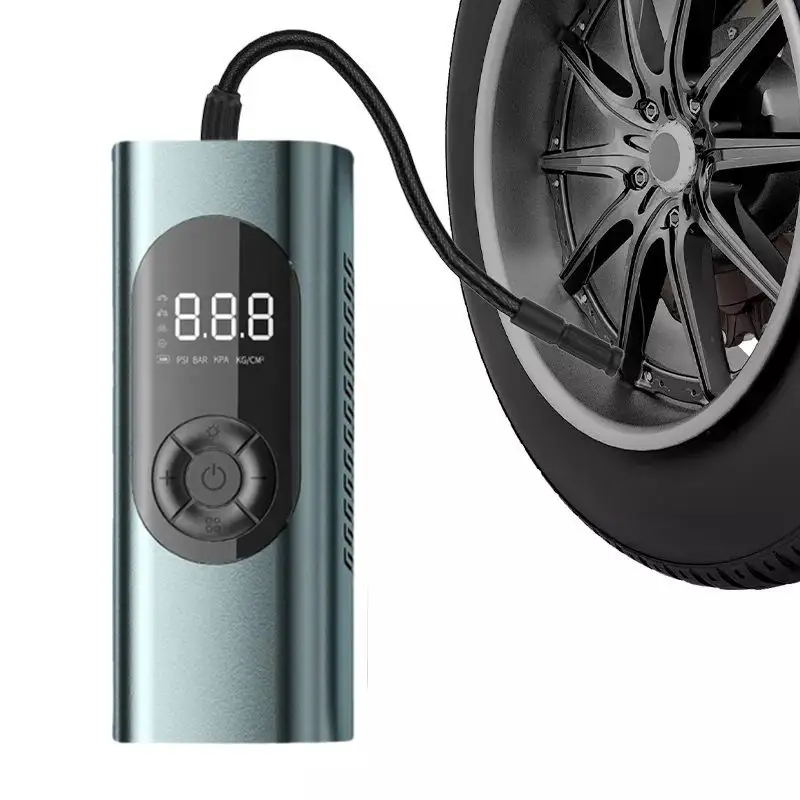 자동 충전식 전기 미니 디지털 무선 휴대용 무선 타이어 팽창기 자동차 공기 펌프 압축기 타이어 팽창기 12V