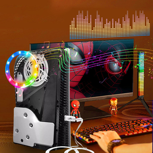 PS5 oyun konsolu için RGB pikap fonksiyonu lamba birden etkileri PS5 5 5 disk dijital baskı için LED ışık şerit oyun aksesuarları - Product Image 3