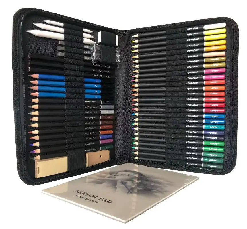 Neue Skizze 95 Stück Set Ölfarben Bleistift Skizze Zeichnung Charcoal Art Brush Supplies Set