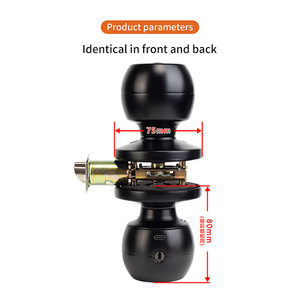 Akıllı topuzu parmak İzi tuş dijital biyometrik şifre Tuya Bluetooth kontrol elektronik anahtarsız giriş kapı kapalı kilit - Product Image 6
