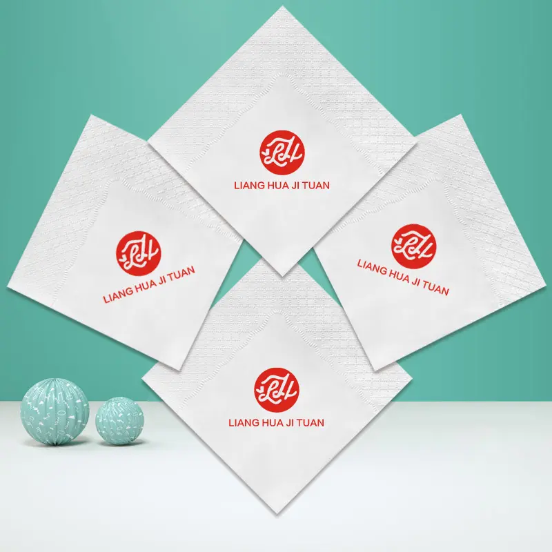 Tùy Chỉnh In Bảng Đồ Uống In Vải 2 Ply Giấy Khăn Ăn Tùy Chỉnh In Logo 33X33 20 Sheets Pack Serviettes Nhà Sản Xuất