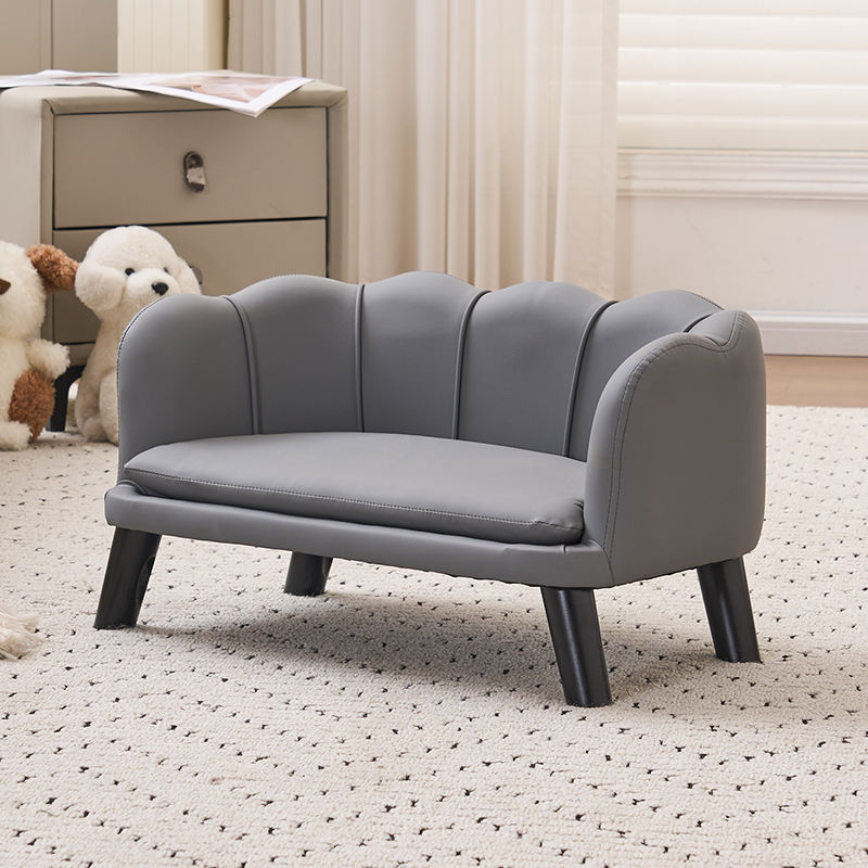 Gray cat paw leather