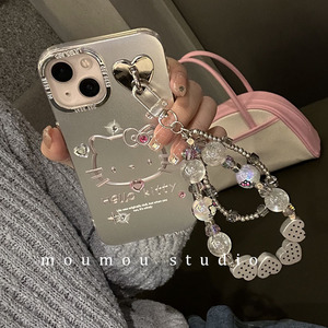 Tatlı, sevimli, galvanizli <span class=keywords><strong>Katy</strong></span> kedi iphone 14pro için yeni Apple 13promax durumda 12 yaratıcı yapışkan elmas 11