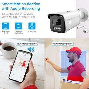 24小时全时彩色夜视内置Mic Hik子弹5MP POE安全CCTV户外IP网络摄像机 - Product Image 4