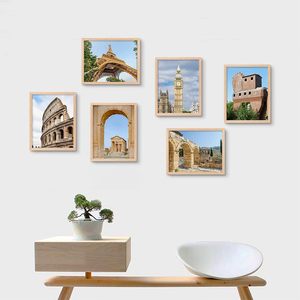 <strong>8x10</strong> Oak Solid Wood Picture <strong>Frame</strong> <strong>4</strong>-Piece Set Real Glass Painting Surface Iron Metal Customizable 'Love' Tabletop Home Decor&quot; - Product Image 6