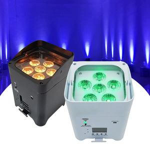 6x1 8W pilli LED Uplight Prolights Smartbat DMX kontrollü düğün sahne spot Wireless kablosuz Uplighter Par ışık - Product Image 1