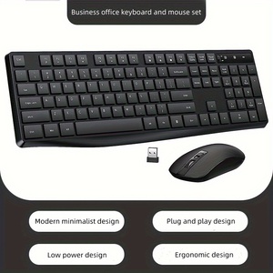 フルサイズのワイヤレスキーボードとマウスのコンボ省電力2.4GHzワイヤレスキーボードとマウスセット営業所のコンピューター用 - Product Image 2