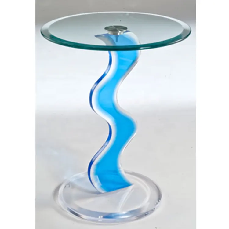멀티 컬러 멋진 디자인 아크릴 커피 테이블 거실 홈 오피스 아크릴 칵테일 콘솔 엔드 테이블