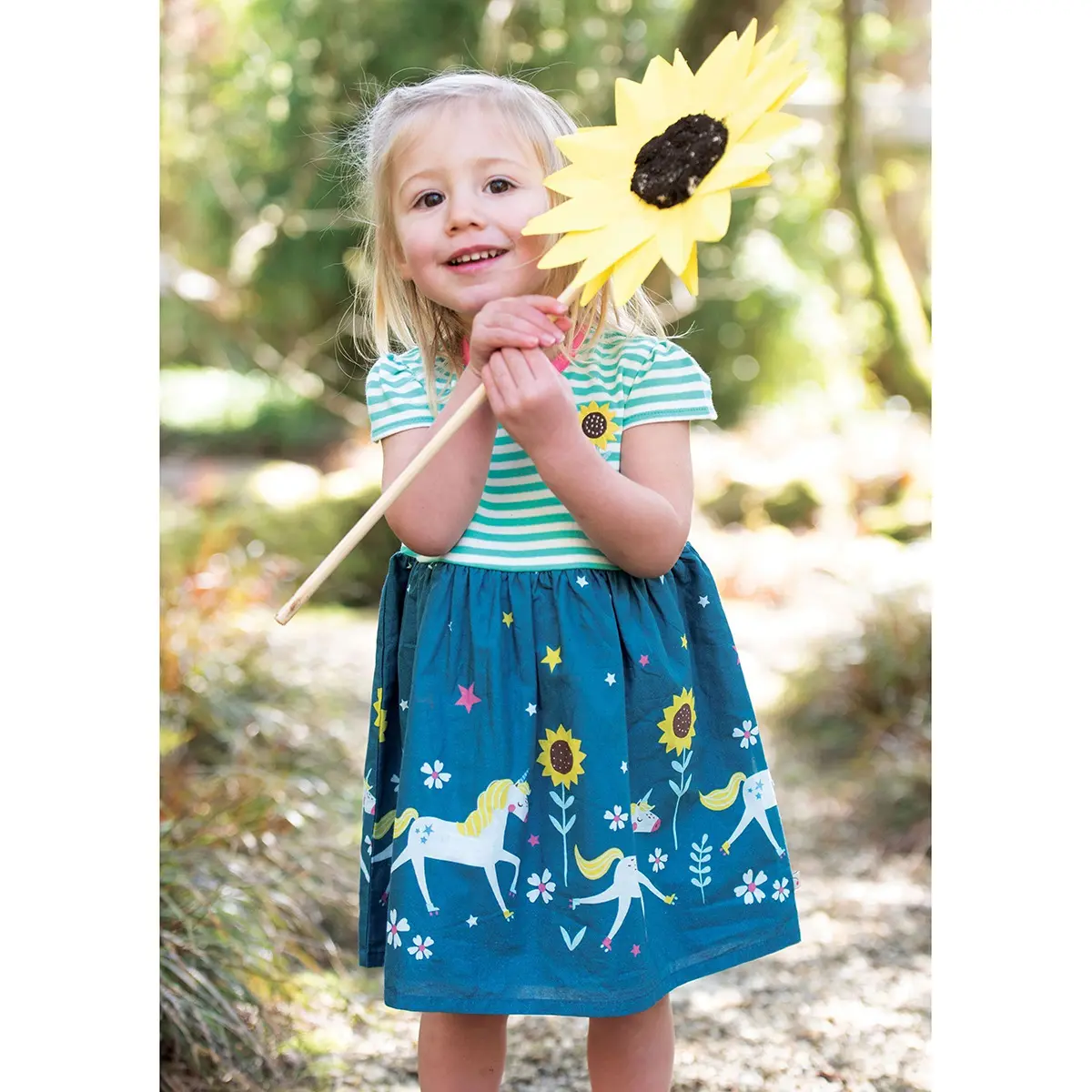 Vestido infantil de manga curta para meninas de 2 a 8 anos, moda floral estampada, roupas infantis, boutique de verão, 50 peças